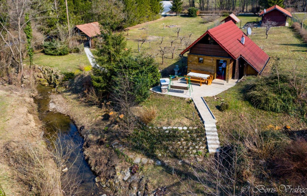 Wooden Cabin Zurej With Hot Tub Bukovje v Babni Gori Exterior foto