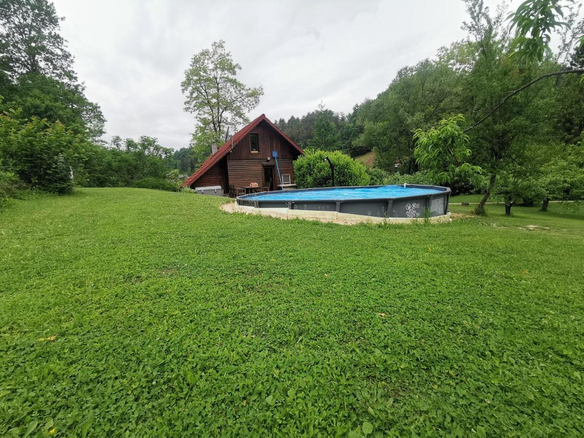 Wooden Cabin Zurej With Hot Tub Bukovje v Babni Gori Exterior foto